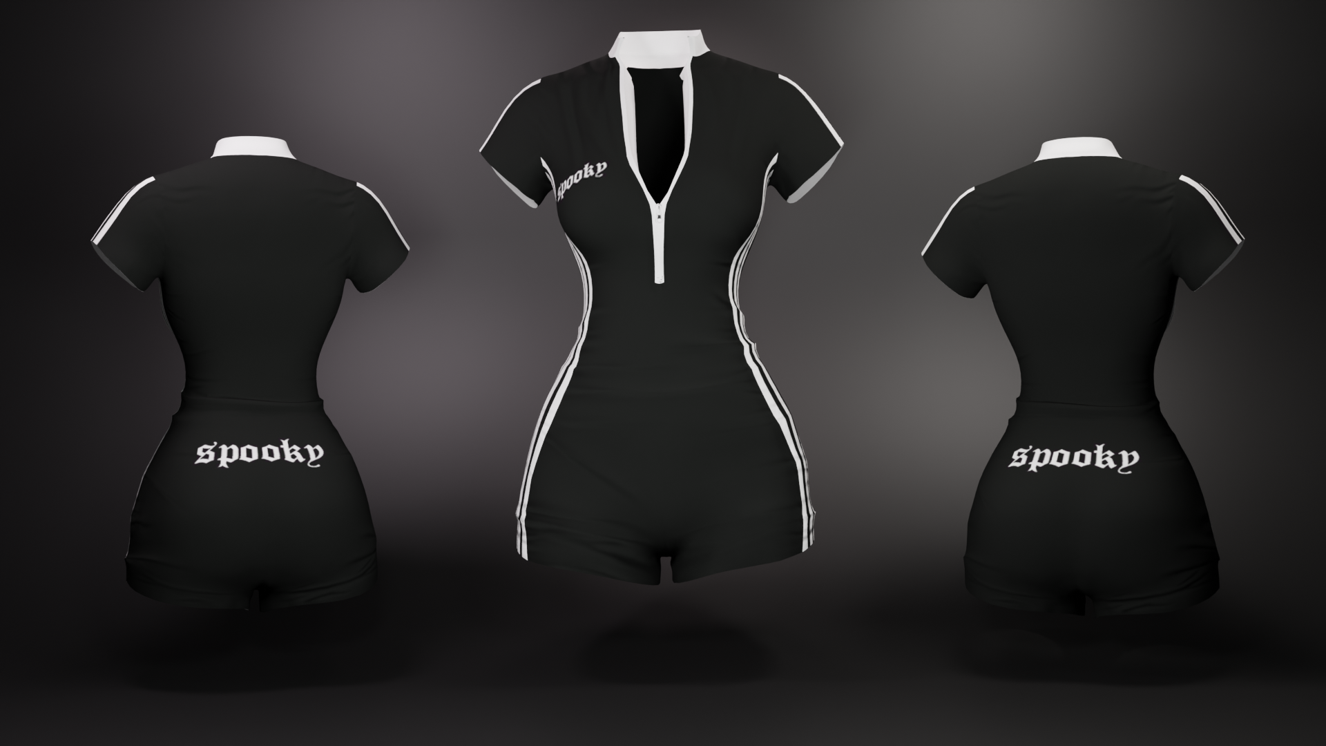 Spooky Romper Black